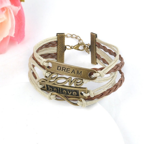 Infinity Love Anchor Believe Dream Bracelet - Picture 3 of 7